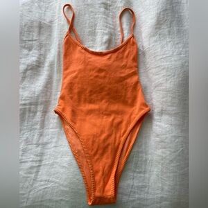 Toast Swim ribbed nectarine one piece